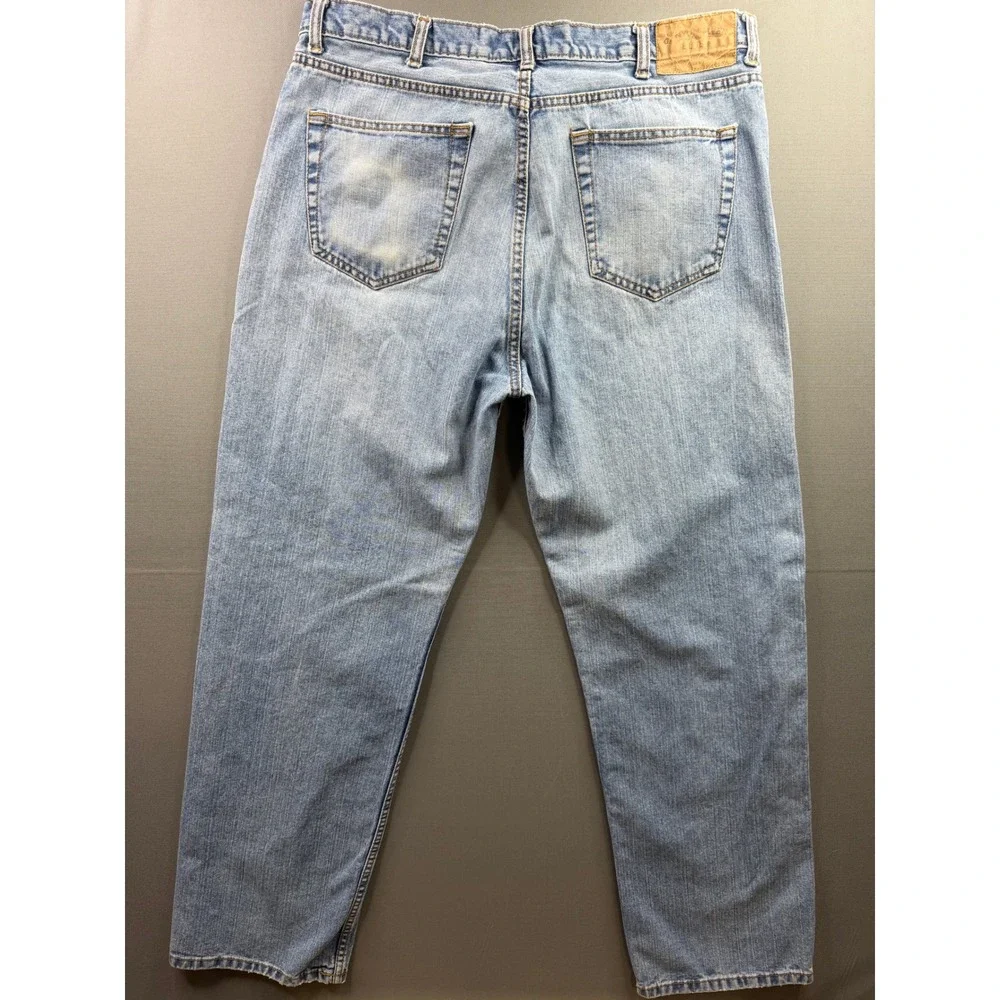 Canyon River Blues Jeans Mens Light Wash Relaxed Fit Denim‎ 35x32